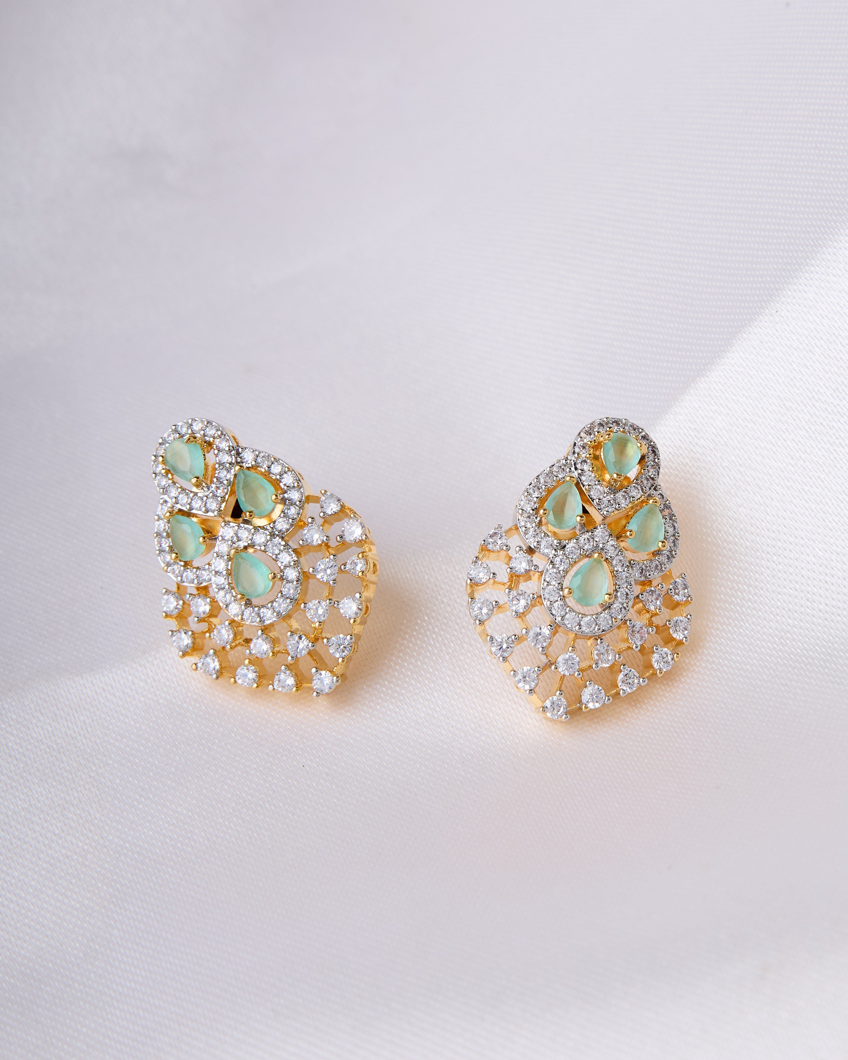 jiya diamond mint invisible necklace set