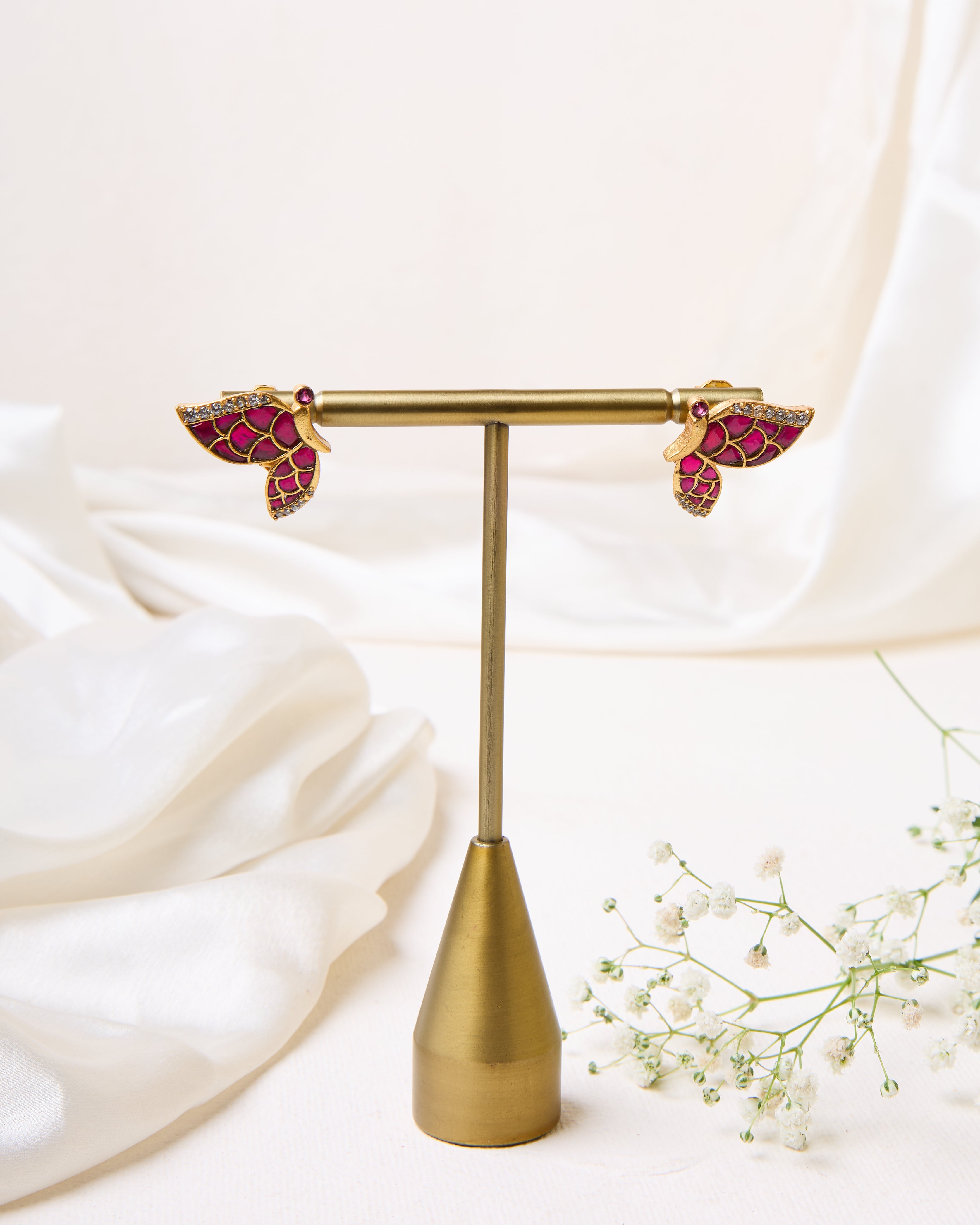 Pink Butterfly Earrings