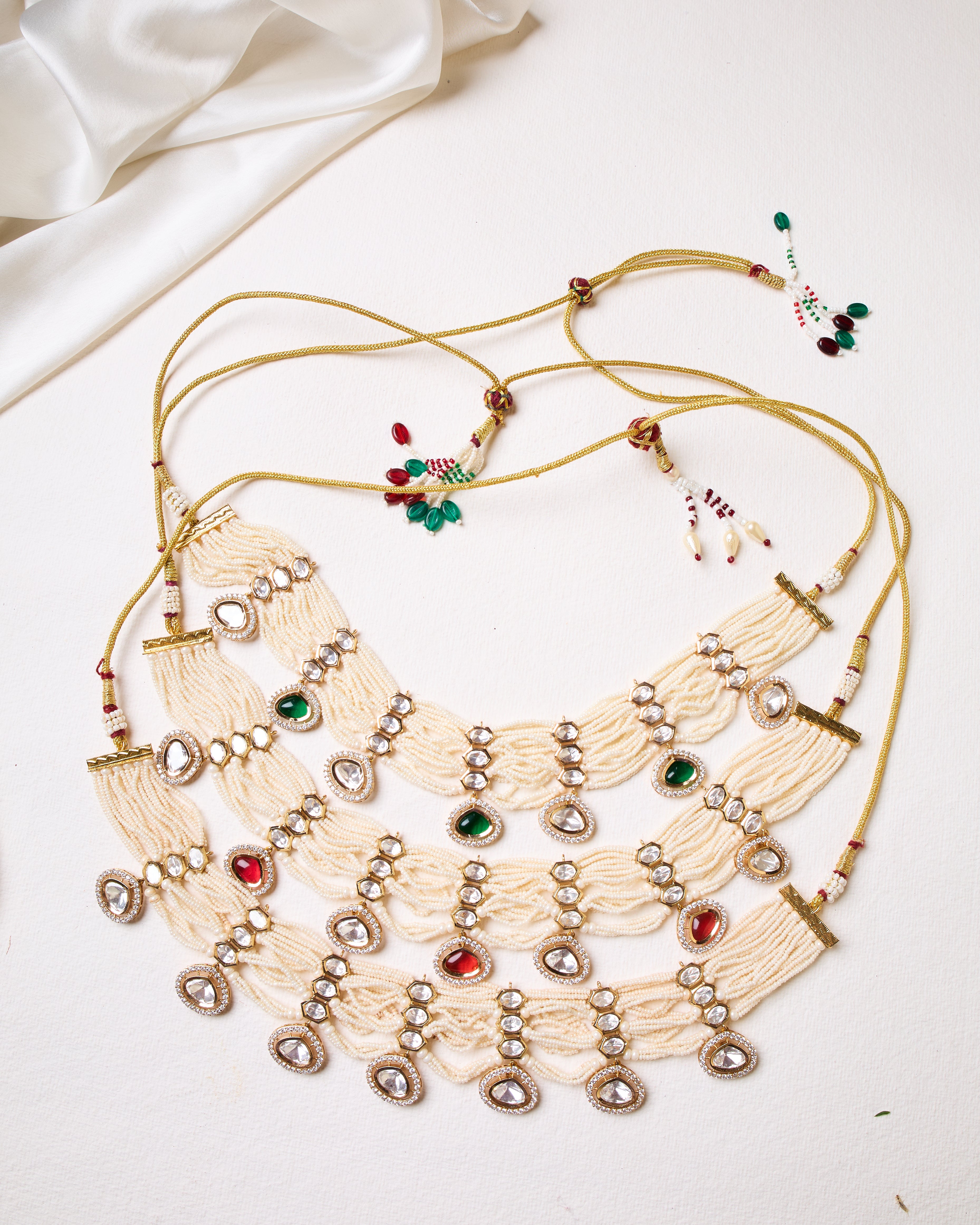 Ishani ruby necklace set