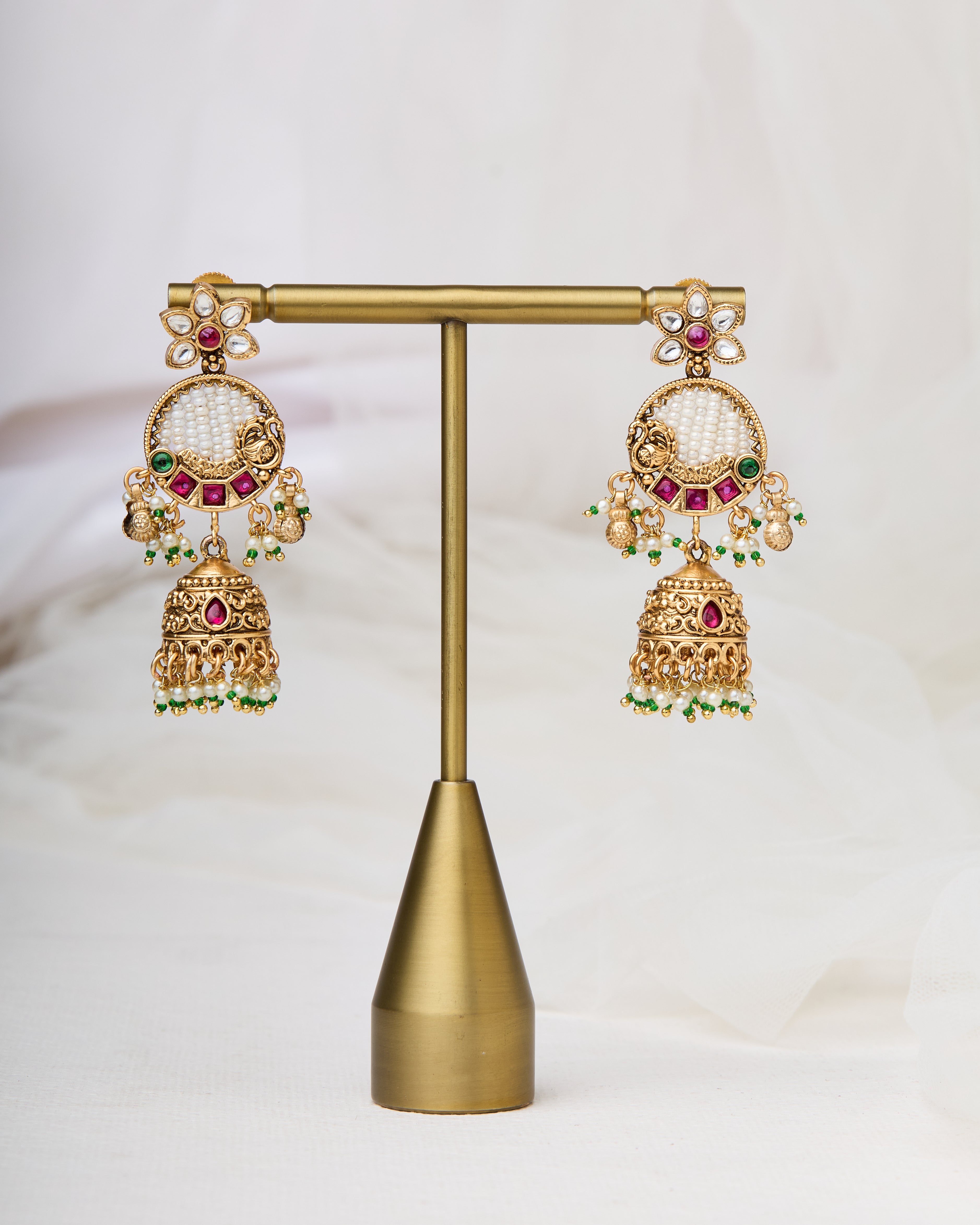 Krishna gold look alike necklace set