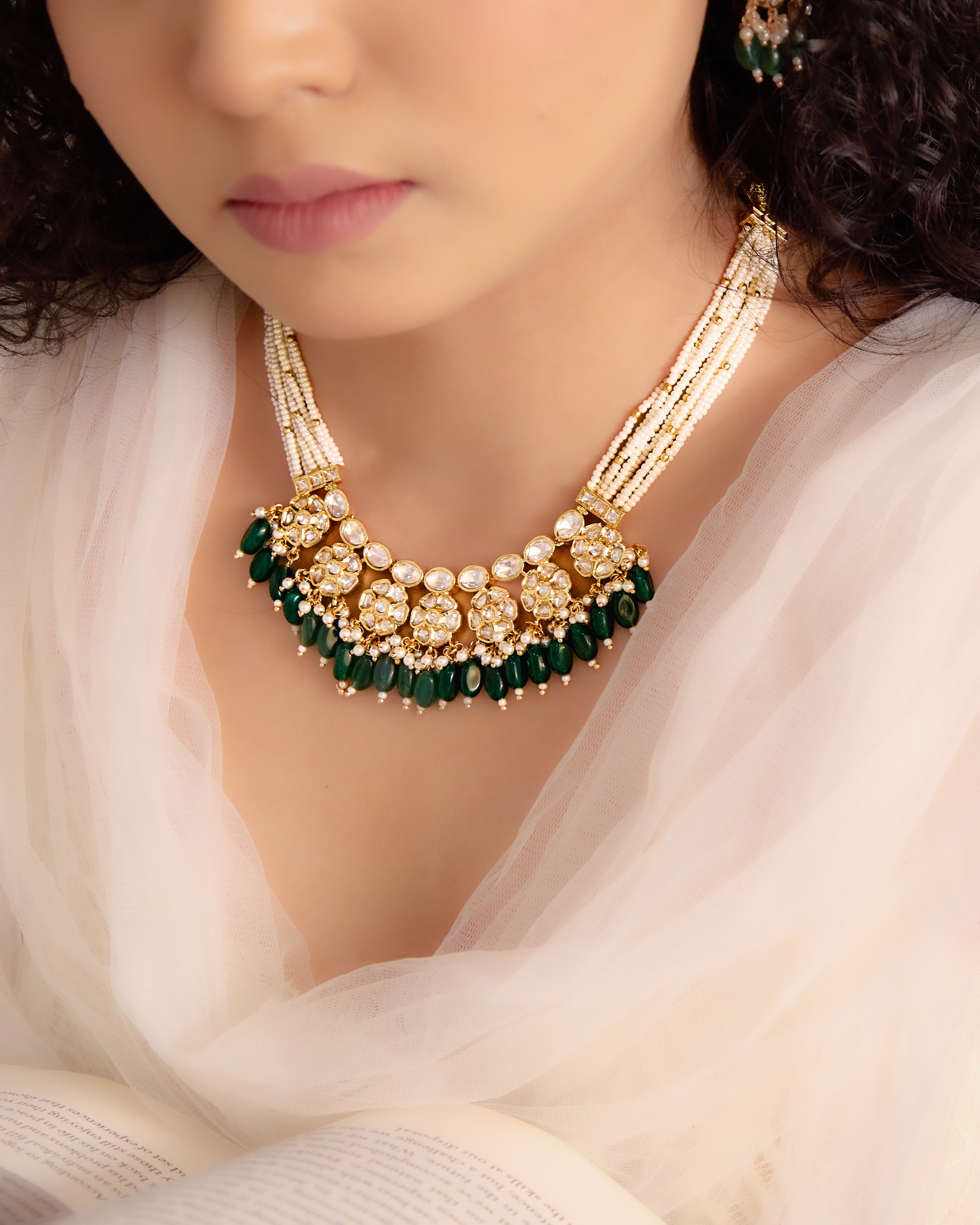 Suhani kundan necklace set