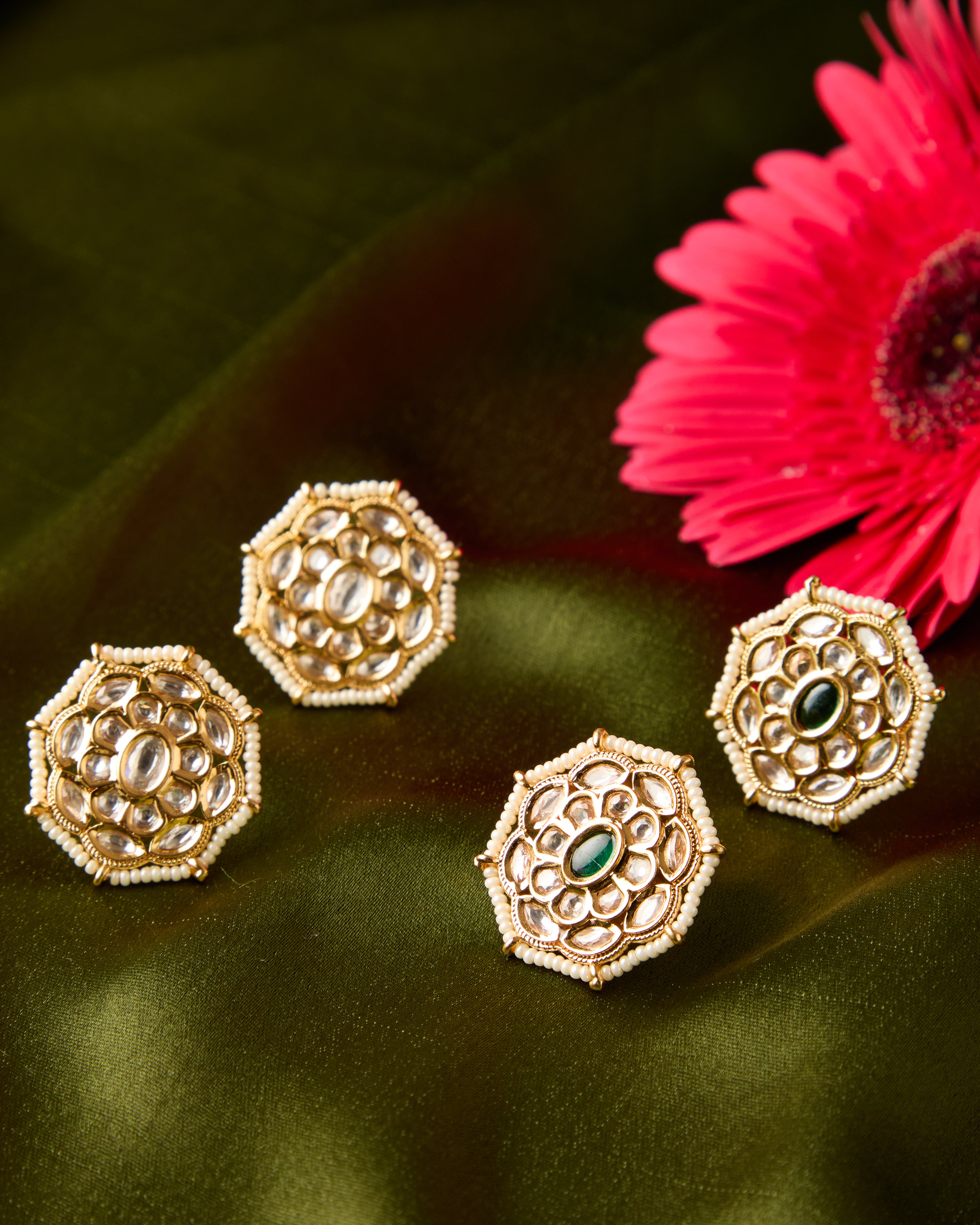 Freya Kundan studs