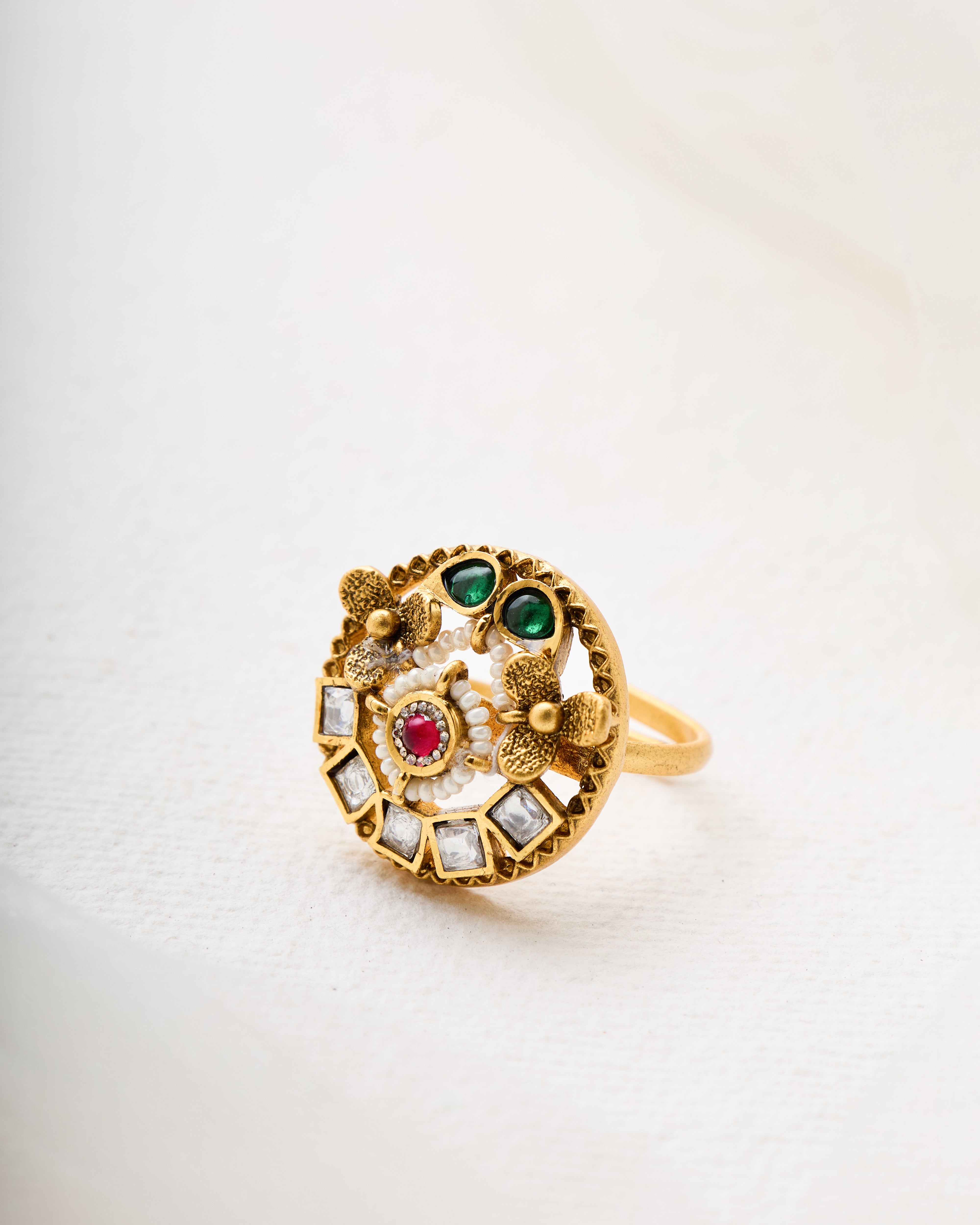 Adira premium kundan ring