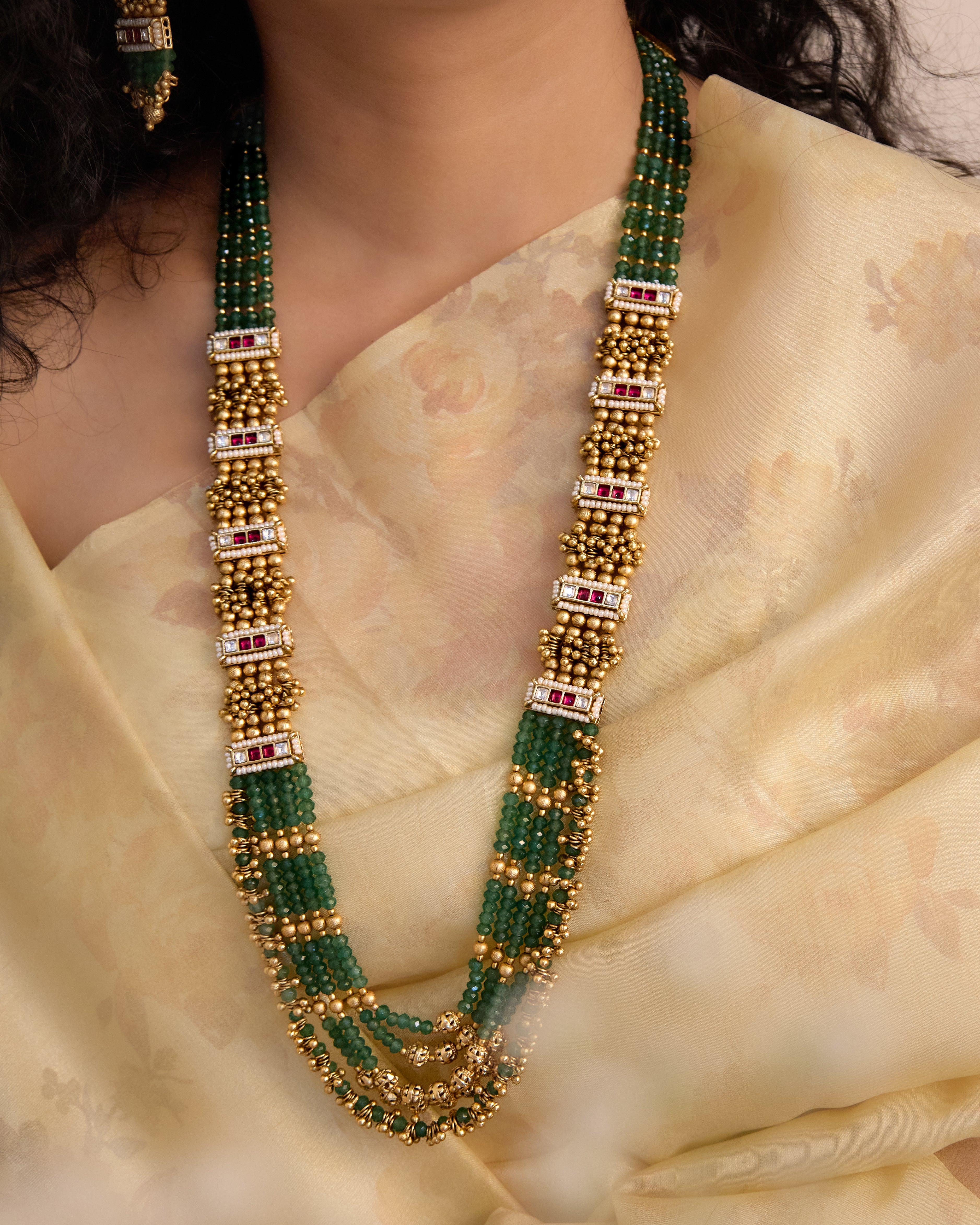 Rajnandini beaded long necklace