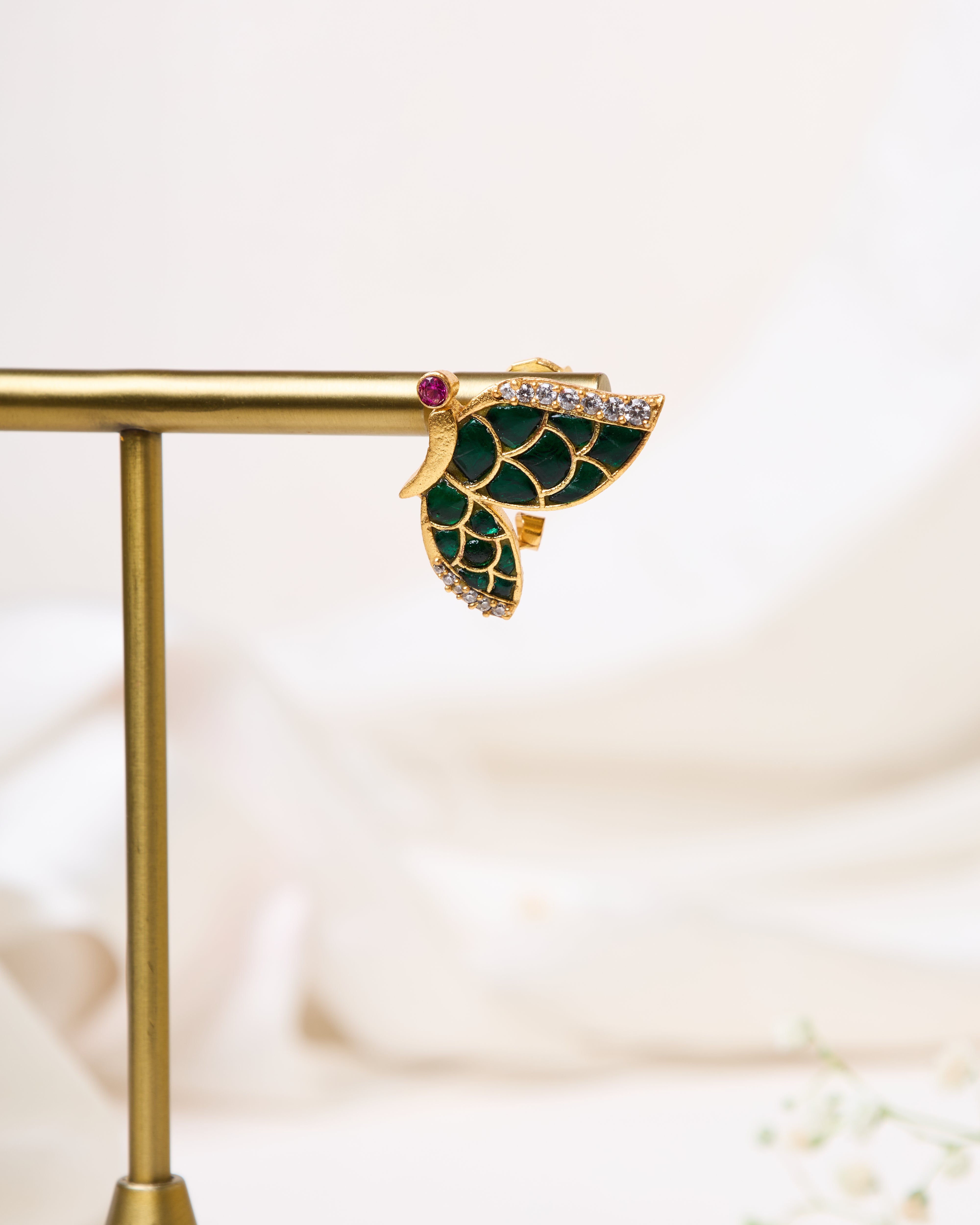 Green Butterfly Earrings