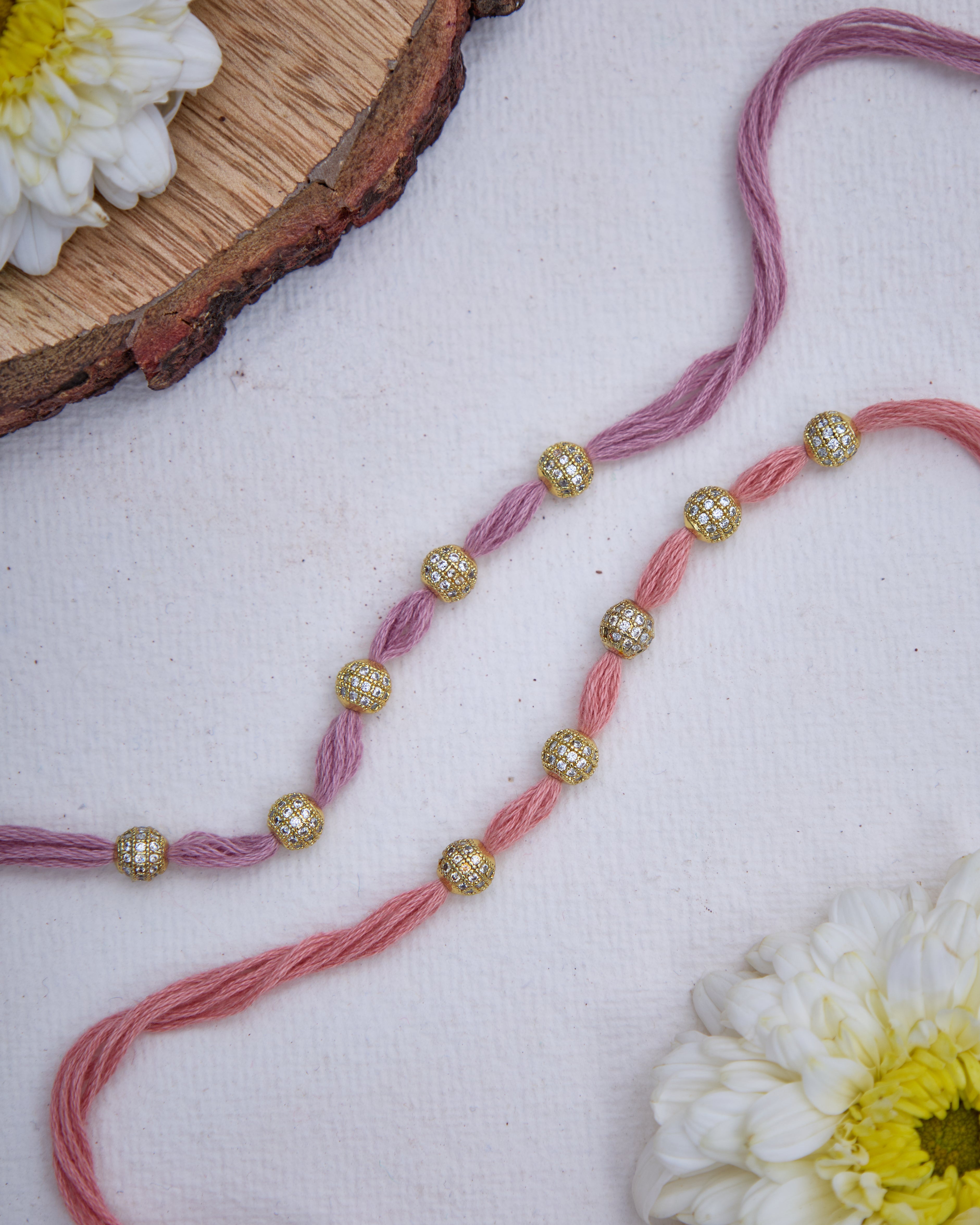 Gulmohar Elegance Rakhi Duo