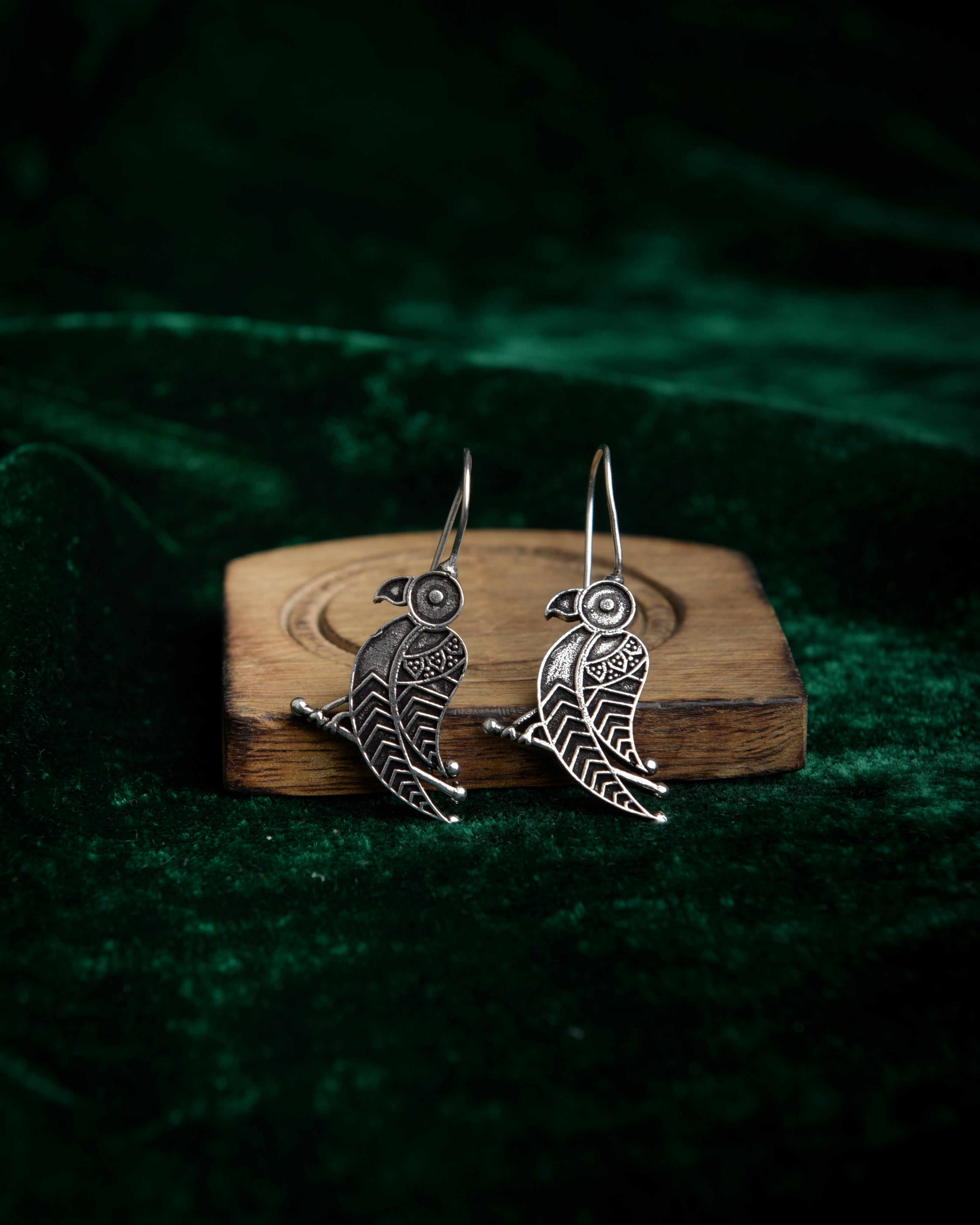 Parrot design earrings