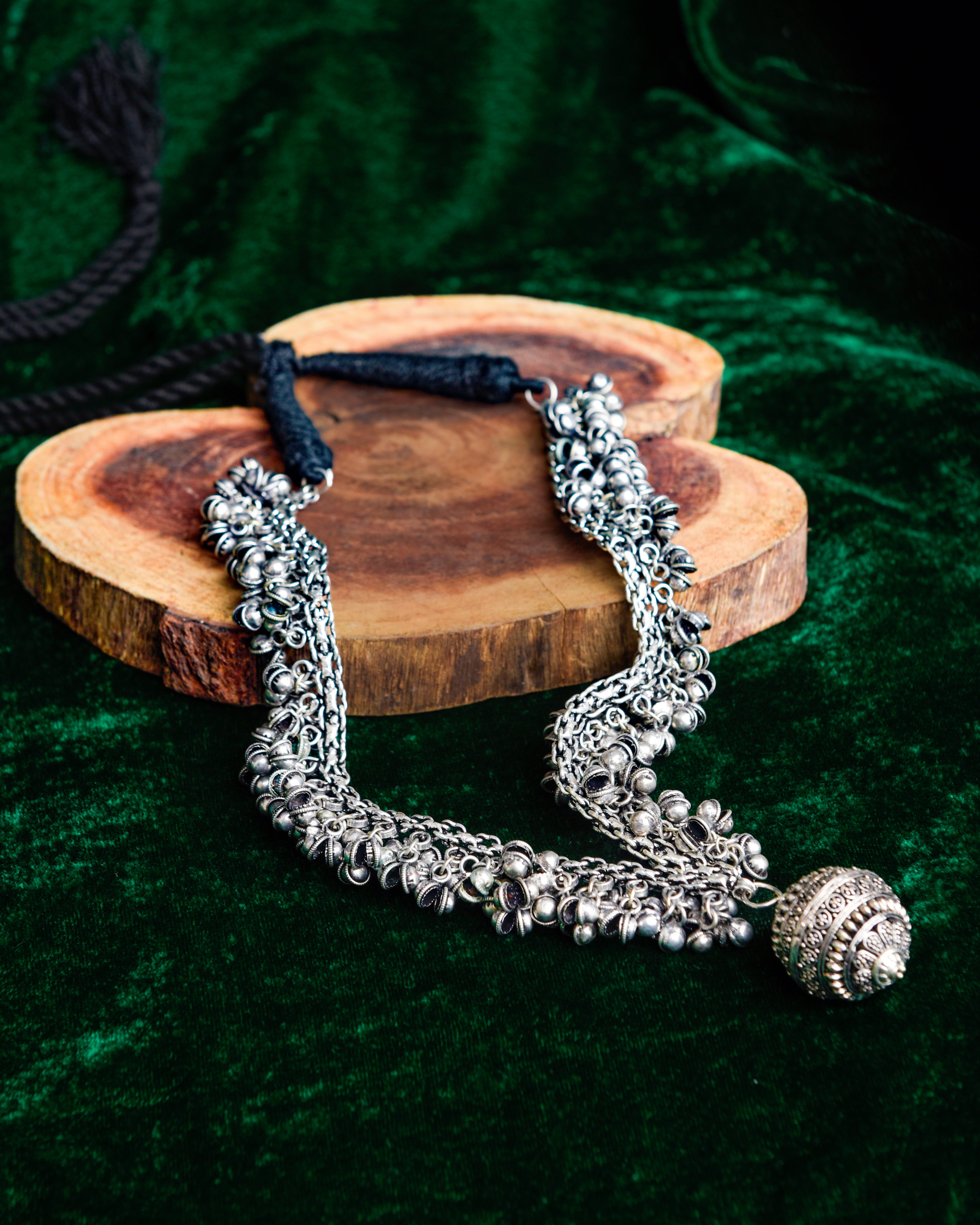 Long Ghungroo necklace set