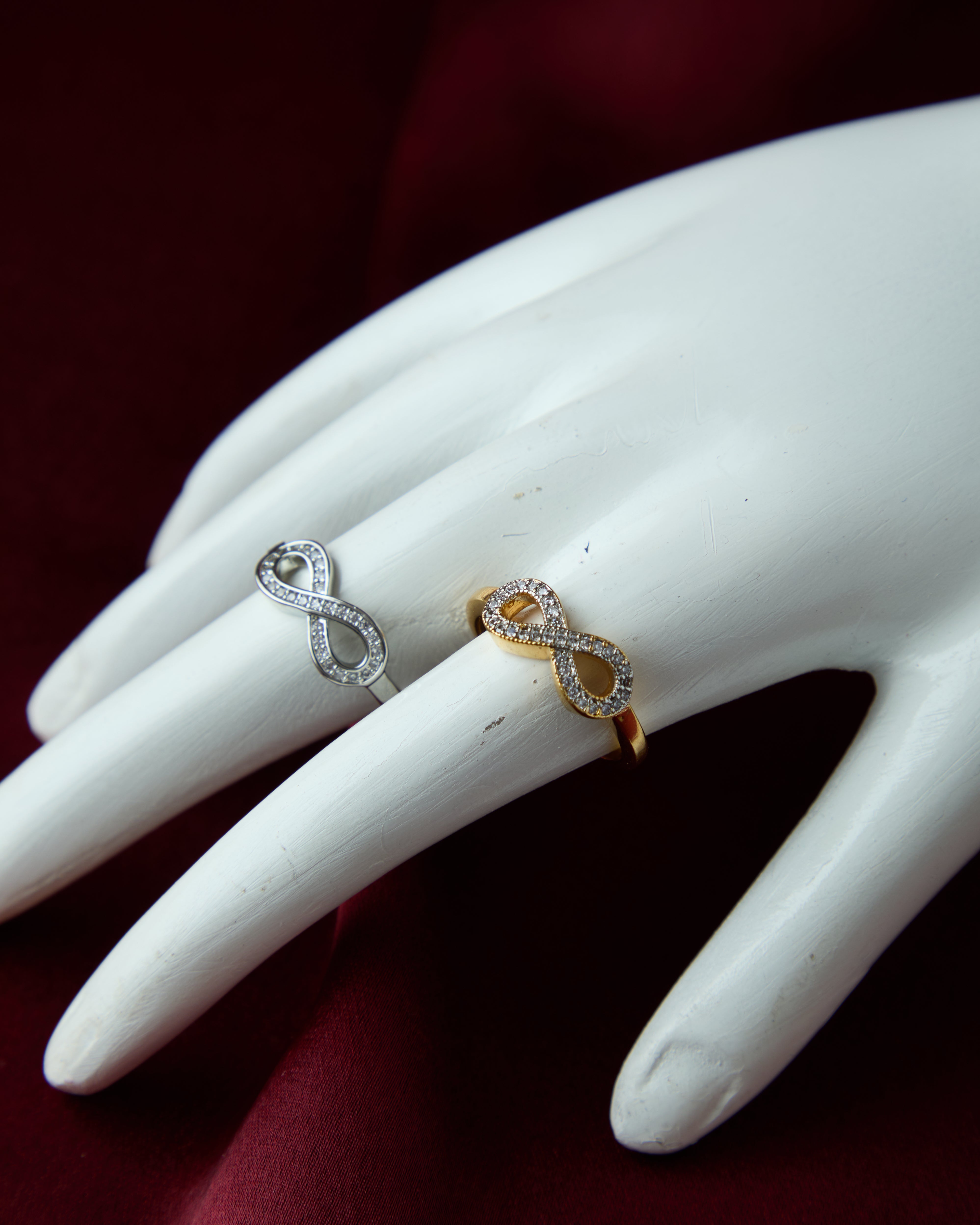 Silver infinity ring