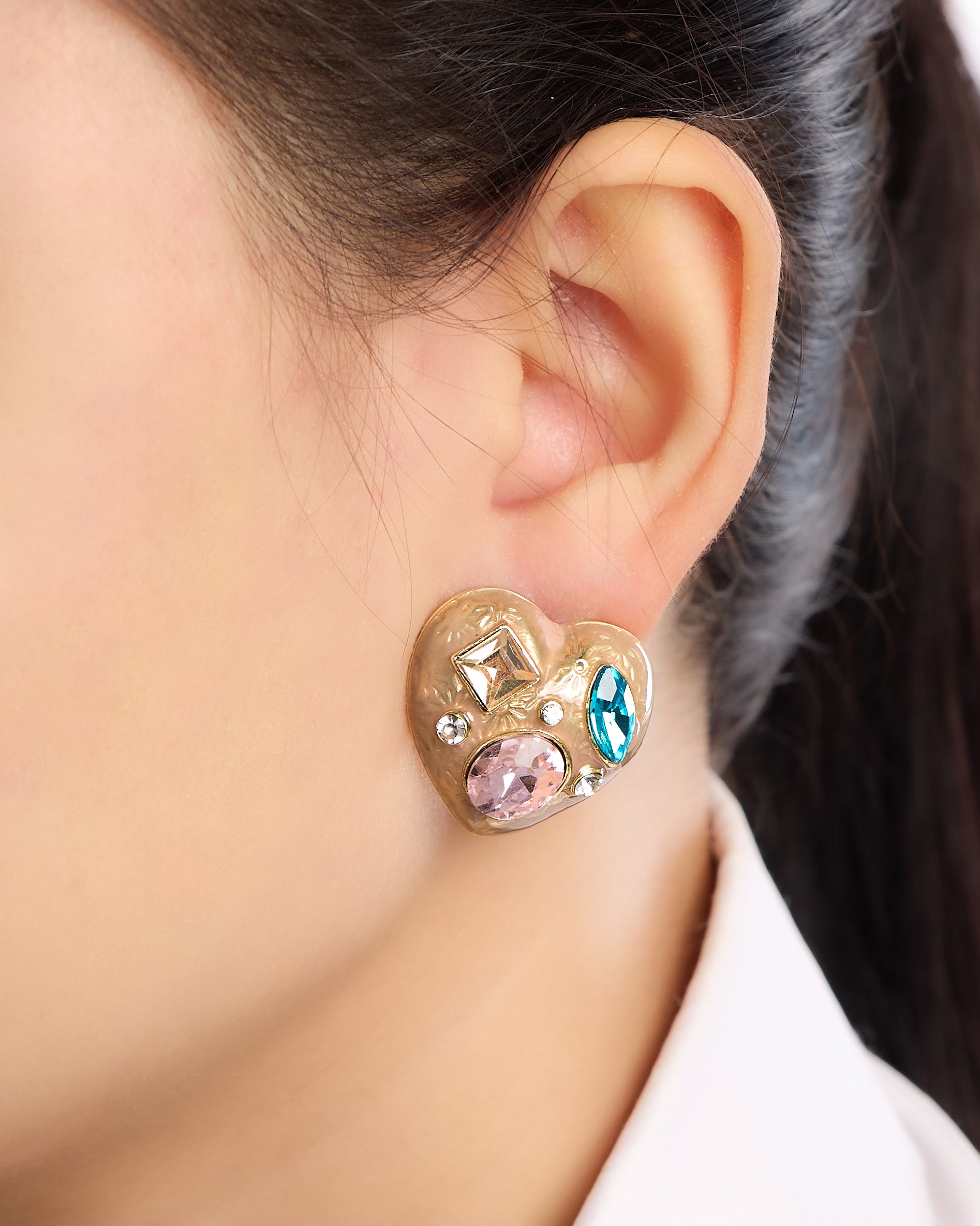 Heart of Seoul Gem Studs