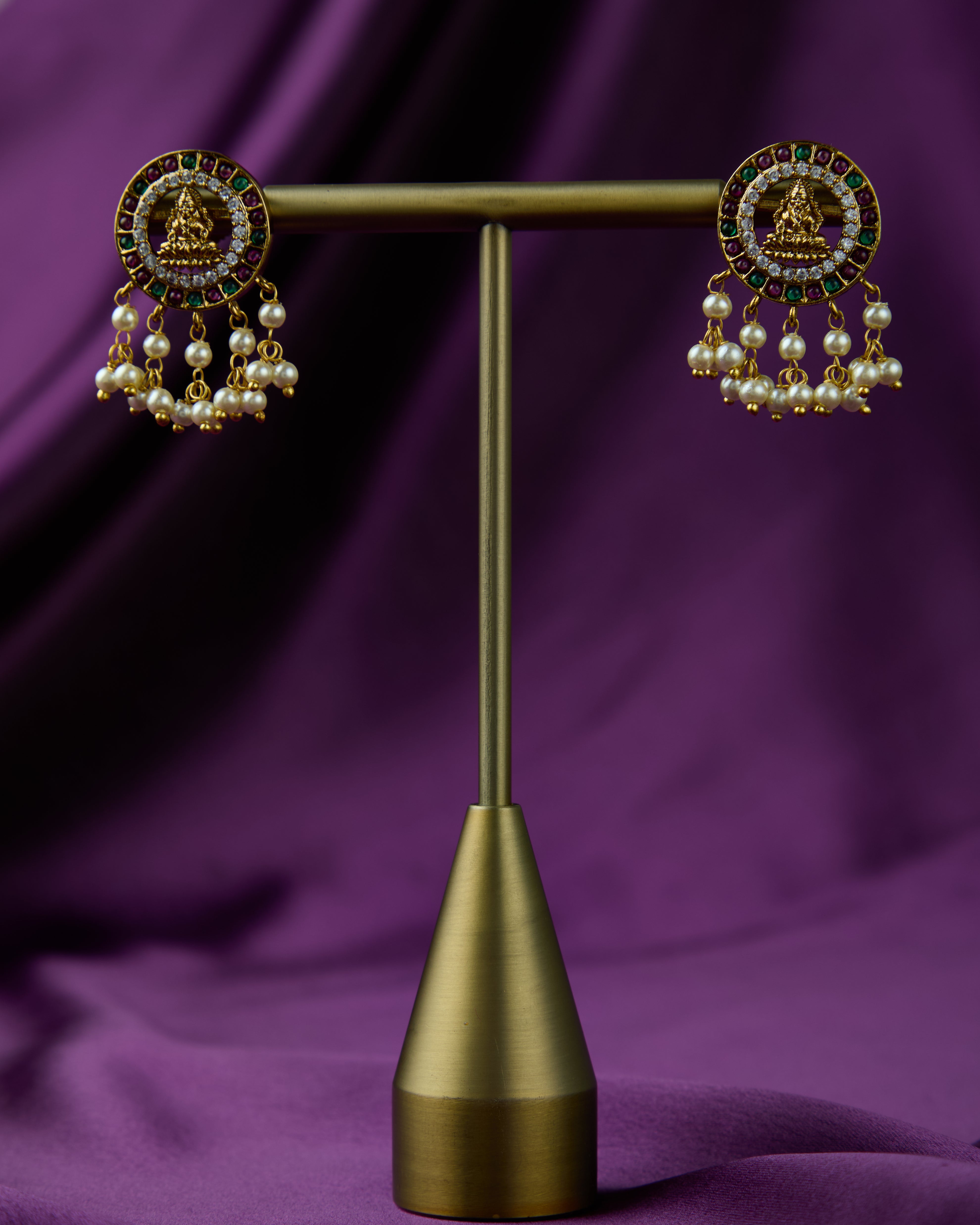Temple multi-coloured earrings