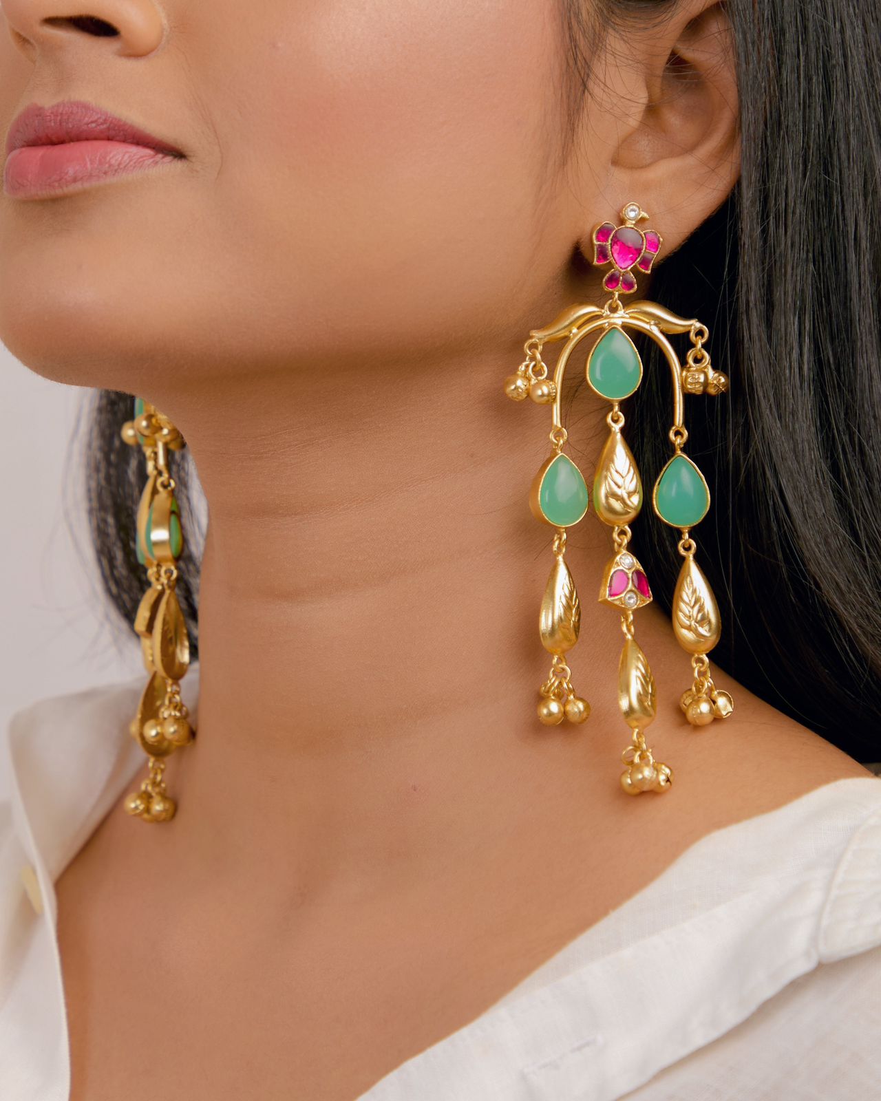 Raindrop fusion earrings