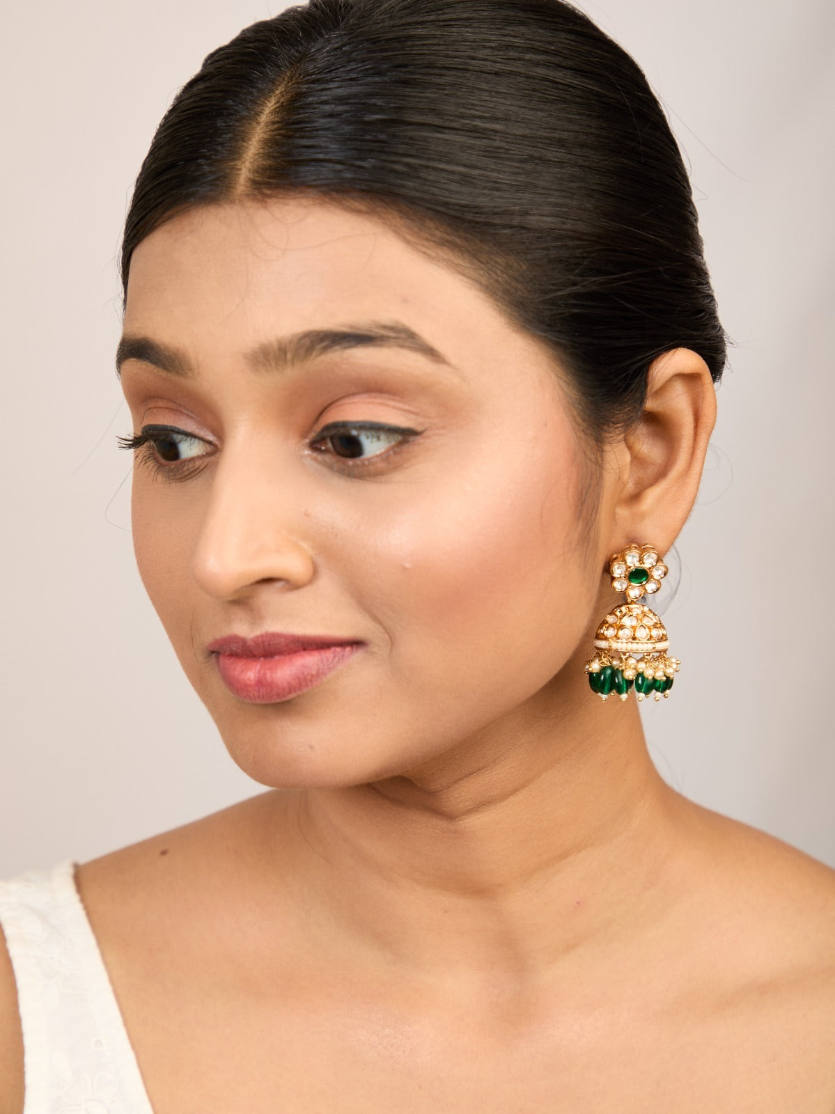 Green Golden Jhumki