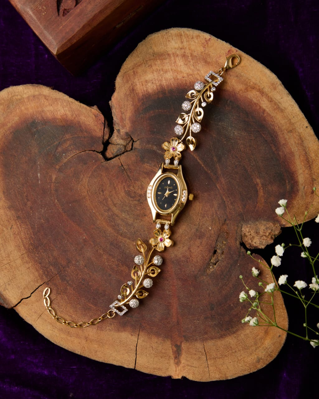 yuvi floral wrist watch