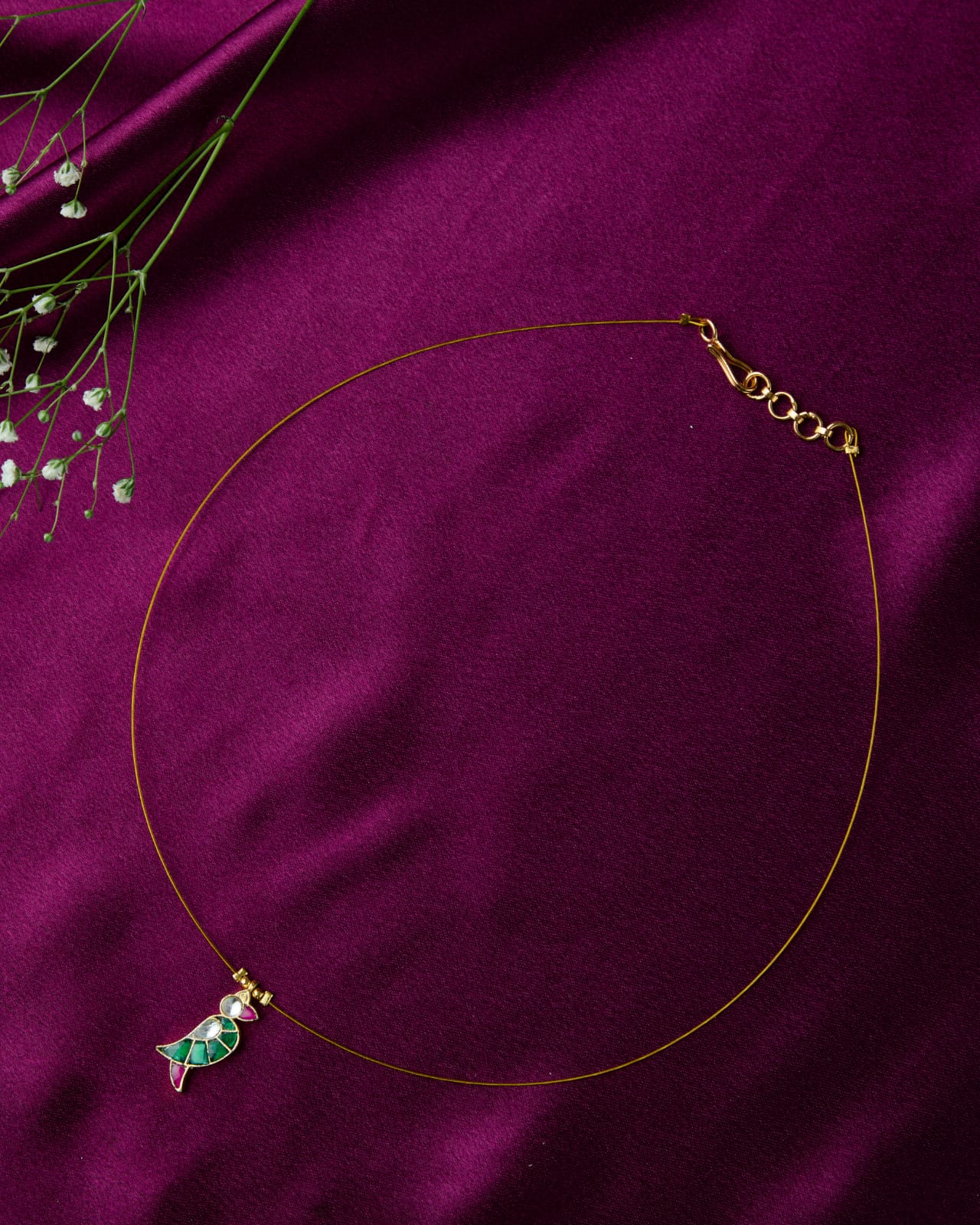 pankhudi invisible jadau necklace