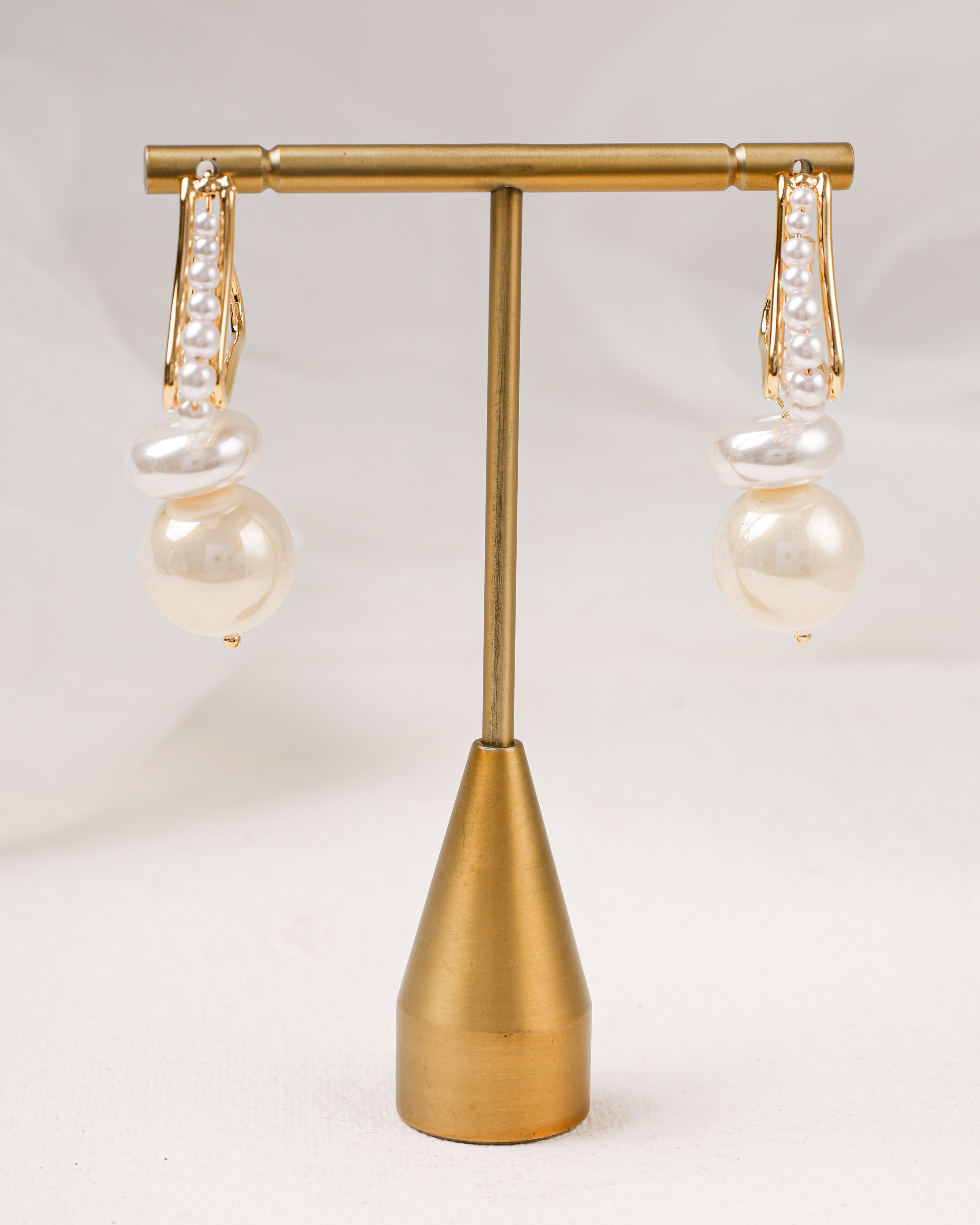 PearlWhirl Drop Earrings