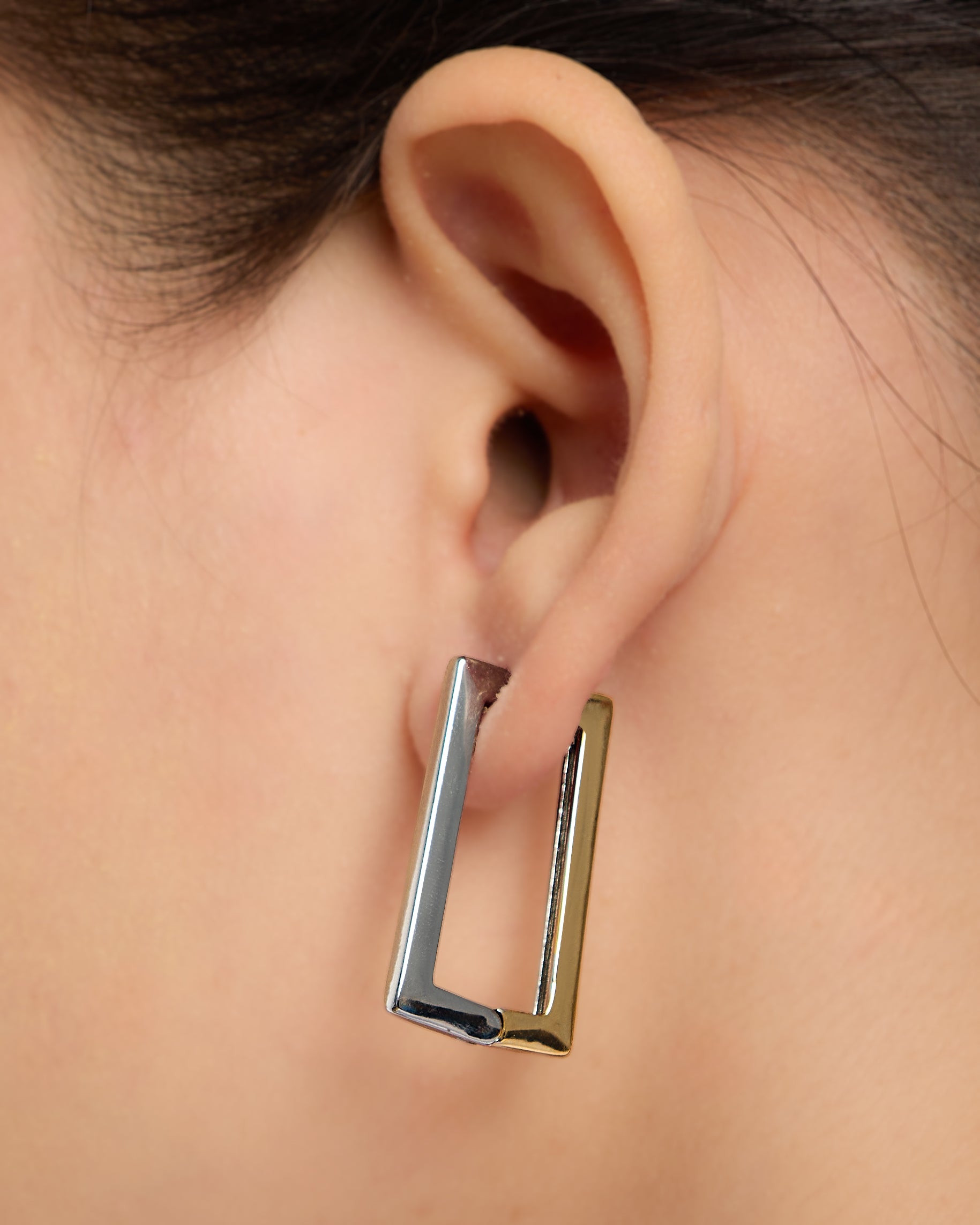 Seoul Edge Duo-Tone Earrings