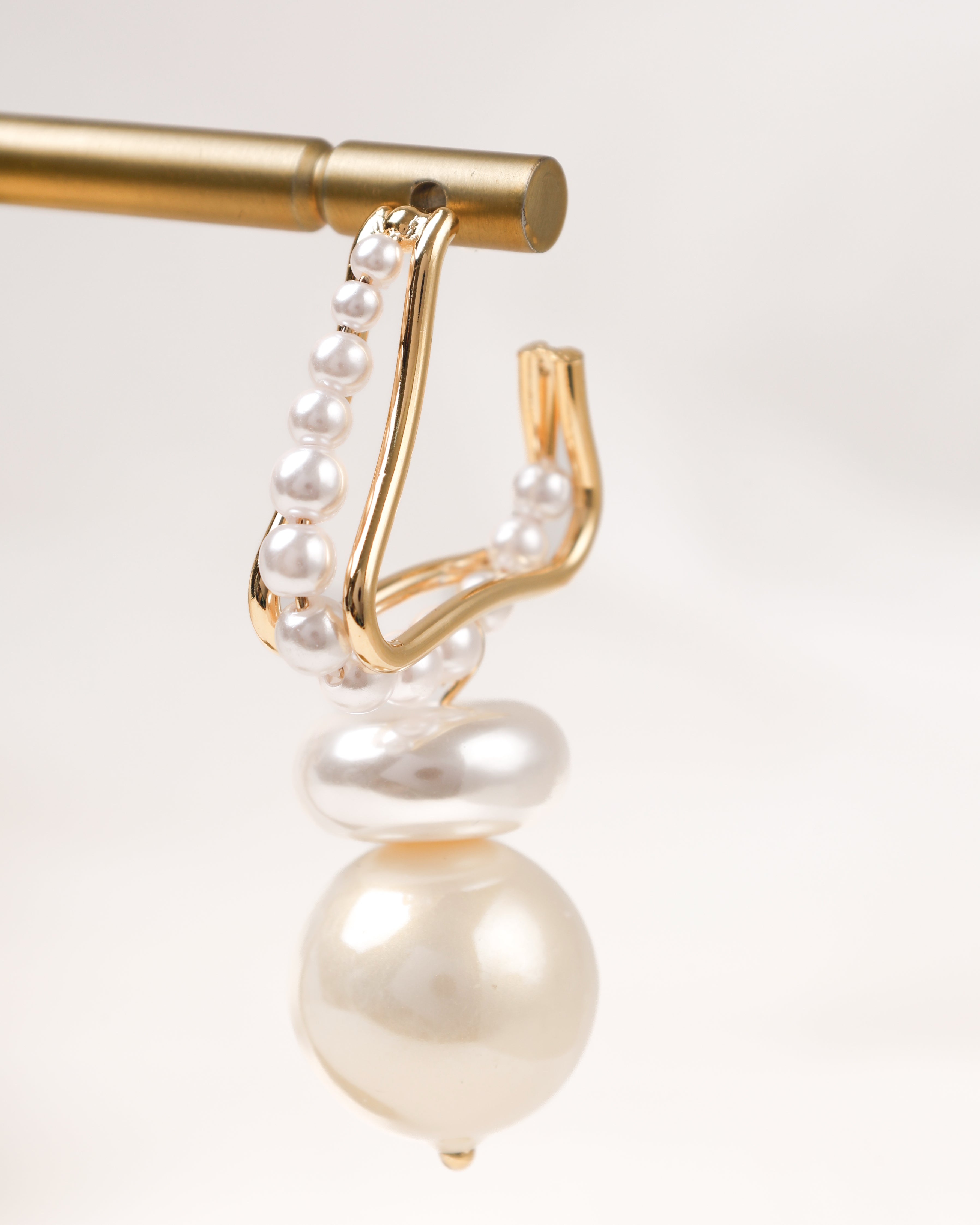 PearlWhirl Drop Earrings