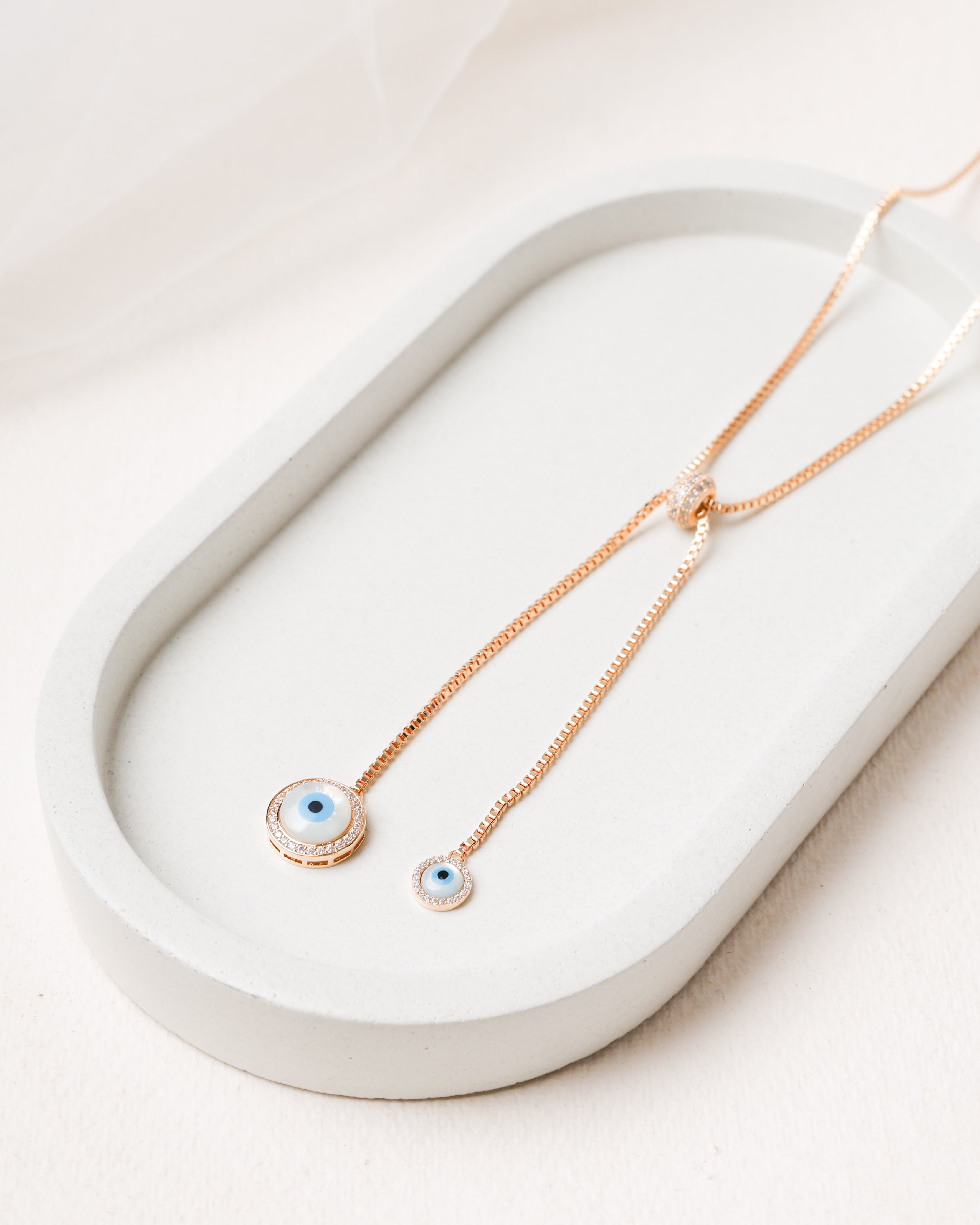 Evil Eye Adjustable chain Necklace