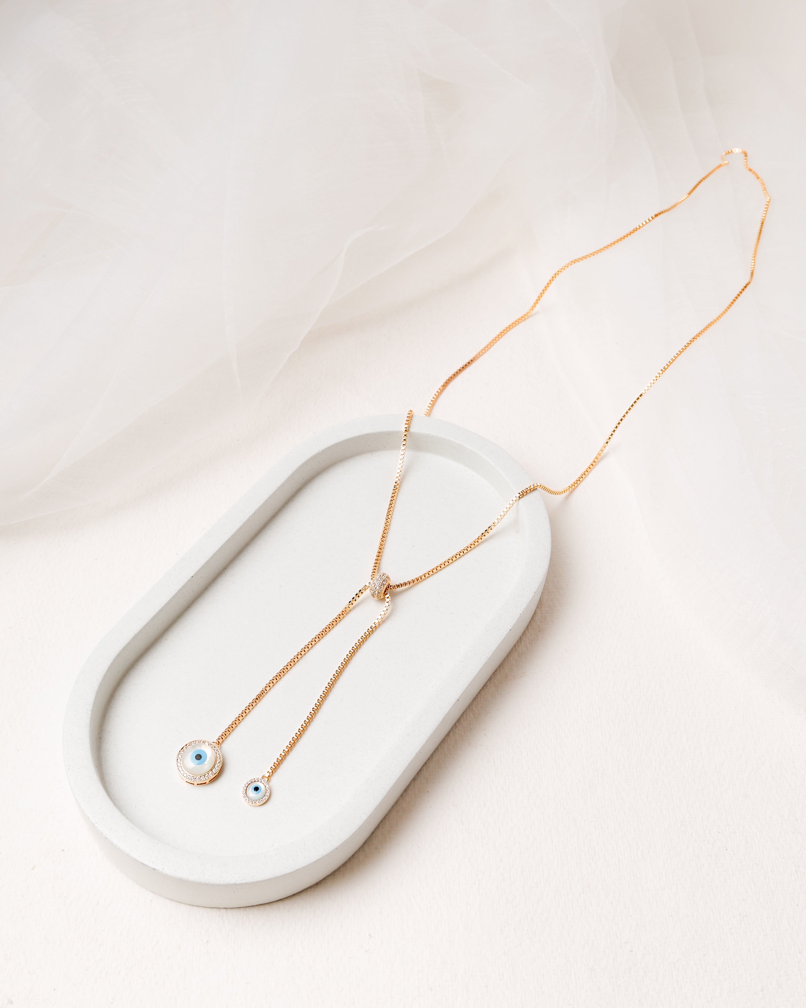 Evil Eye Adjustable chain Necklace